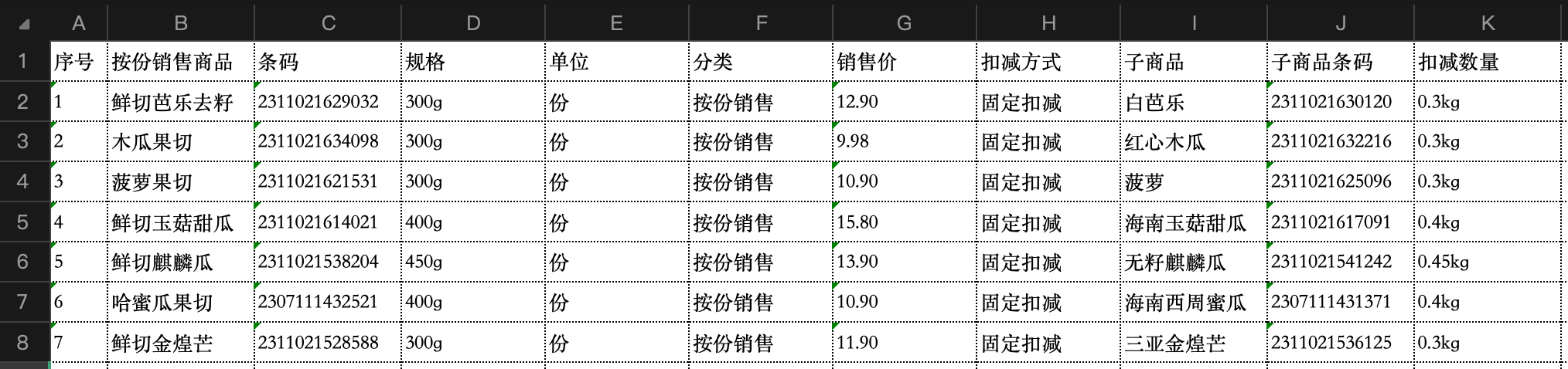按份销售商品(生鲜称重)-银豹博客